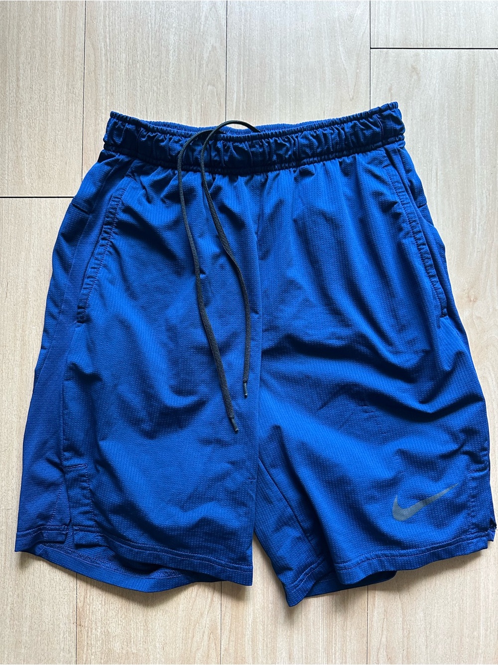 Nike Training Shorts Men's Small Blue Woven Dri-FIT 7" Stretch Basketball Gym